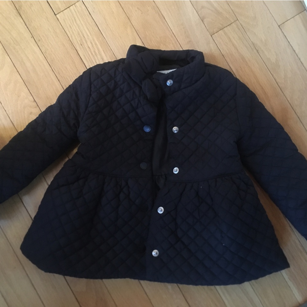 Janie & Jack black quilted jacket 2t. Great condition, worn twice